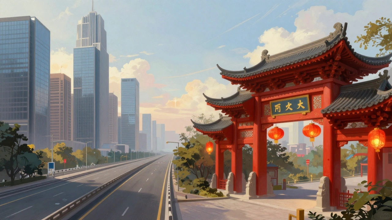 Слияние американских небоскребов и традиционной азиатской архитектуры